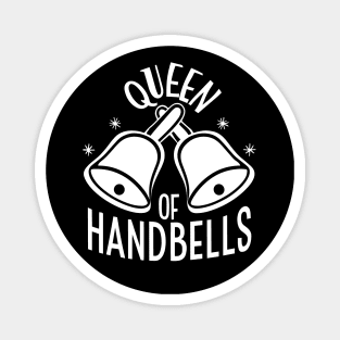 Queen Of Handbells White Design Magnet